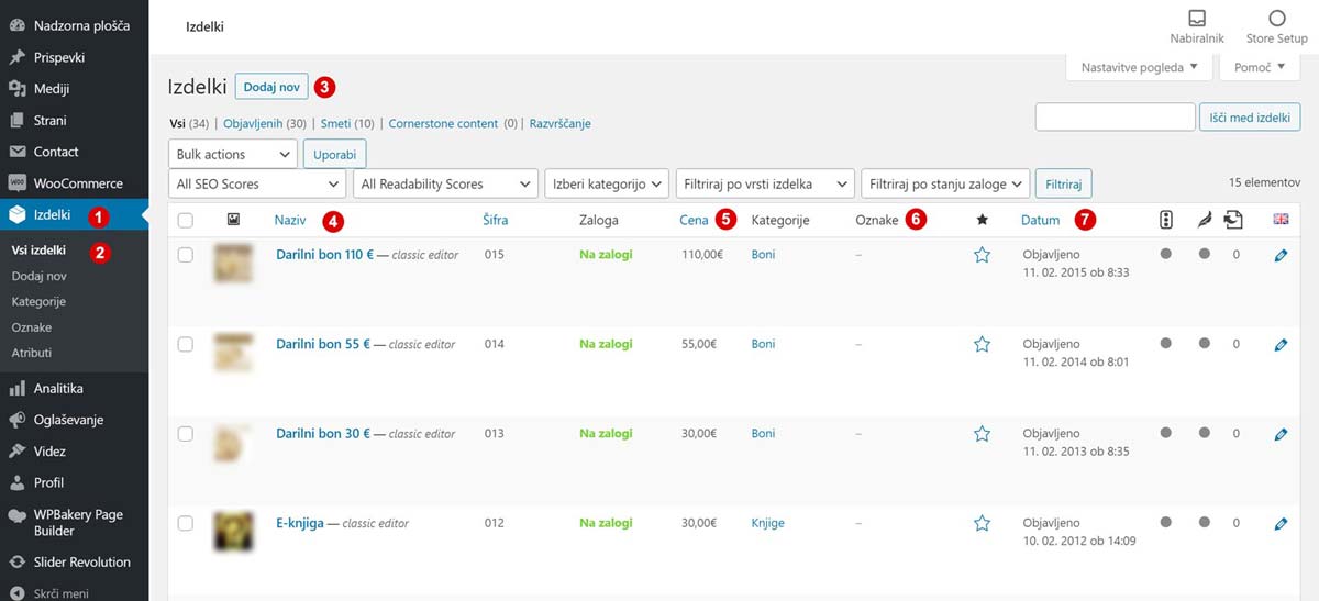 WooCommerce dodajanje izdelkov v spletno trgovino