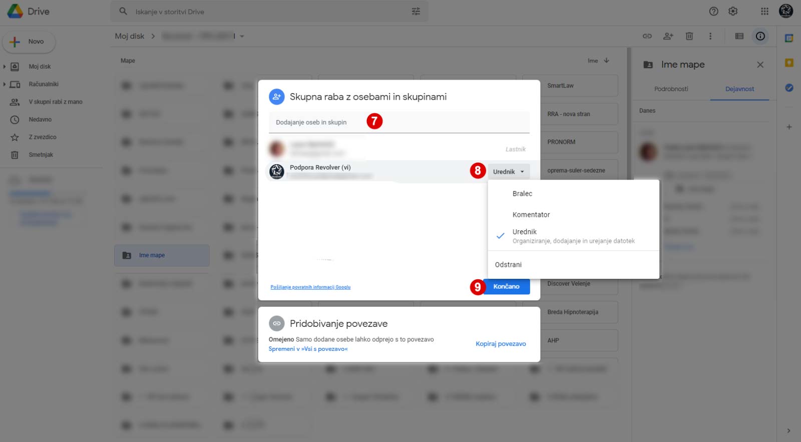 Kako dodati mapo v skupno rabo na Google Drive